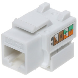 Modularna Keystone utičnica RJ45 UTP kat. 5e Bijela Krone brzi spoj bez alata mrežni LAN konektor 100 komada Delta Network FX-RJ
