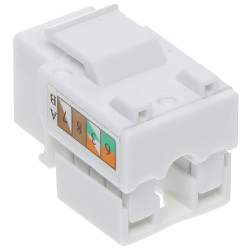 RJ45 UTP Cat 5e Keystone Modular Jack White Krone Toolless Fast Connector LAN Network 100 Pieces Delta Network FX-RJ45-54*P100