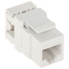 RJ45 Keystone moduluttag UTP Kat.6 Vit snabbanslutning Krone LSA 100-pack LAN Delta Network FX-RJ45-65*P100