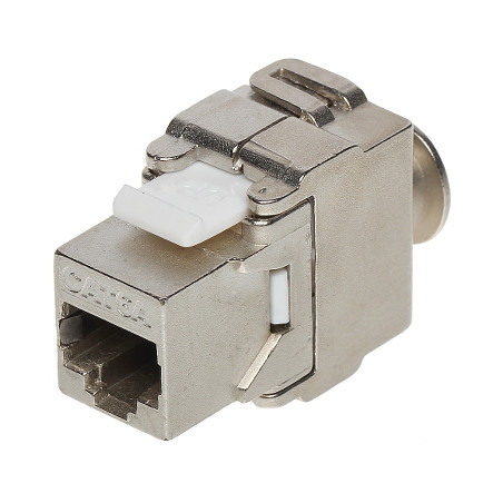 Modulo Keystone RJ45 Toolless FTP Cat.6a Schermato in Metallo Argento Set 50 pezzi Rete LAN Delta FX-RJ45-6A-01*P50
