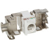RJ45 키스톤 잭 툴리스 FTP Cat.6a 차폐형 메탈 실버 50개 세트 LAN 네트워크 Delta FX-RJ45-6A-01*P50