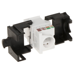 RJ45 UTP kat. 6A Keystone jungtis be įrankių 100 vnt. LAN Ethernet rinkinys Delta Network FX-RJ45-6A-02*P100