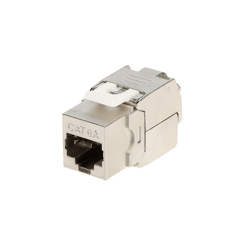 Раз'ём Keystone RJ45 Гняздо Экранаванае FTP UTP Cat 6A Бязінструментальнае Сярэбранае Набор 50 штук Krone Delta FX-RJ45-6A-16*P5