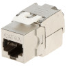 Keystone RJ45 Connector Shielded FTP UTP Cat 6A Toolless Silver Set 50 pieces Krone Delta FX-RJ45-6A-16*P50