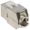 Раз'ём Keystone RJ45 Гняздо Экранаванае FTP UTP Cat 6A Бязінструментальнае Сярэбранае Набор 50 штук Krone Delta FX-RJ45-6A-16*P5