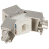 Keystone RJ45 конектор екраниран FTP UTP Cat 6A без инструменти сребрист комплект 50 броя Krone Delta FX-RJ45-6A-16*P50