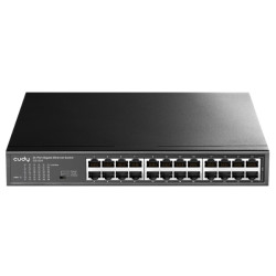 Tinklo komutatorius 24 prievadų Gigabit Ethernet 10/100/1000 Mbps RJ45 Rack Desktop metalinis CUDY GS1024