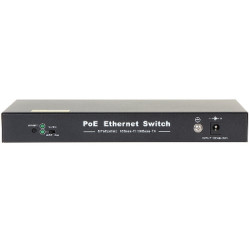 8 portu PoE slēdzis 100Mbps 120W VLAN Long Range režīms 250m barošanas bloks komplektā GTS GTS-A1-10-81