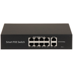 8 prievadų PoE komutatorius 10/100/1000 Mb/s Uplink Gigabit Switch IP CCTV LAN kameroms Desktop GTX - Grid Telecommunication eXp