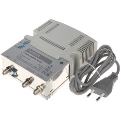 Distributieversterker voor gebouwen 34dB 47-862MHz VHF UHF DVB-T2 FM DAB+ versterking en hellingsinstelling Terra HA-126
