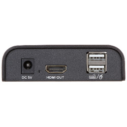 Прыёмнік падаўжальніка HDMI і USB па вітай пары UTP RJ45 HDbitT радыус дзеяння да 100м Full HD 1080p кіраванне мышшу LAN SIGNAL 