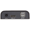 Прыёмнік падаўжальніка HDMI і USB па вітай пары UTP RJ45 HDbitT радыус дзеяння да 100м Full HD 1080p кіраванне мышшу LAN SIGNAL 