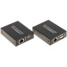 ตัวขยายสัญญาณวิดีโอและข้อมูลผ่านสายเครือข่าย UTP RJ45 ชุด KVM 4K UHD 70 เมตร HDR PoC แบบแอคทีฟ Delta Multimedia HDMI+USB-EX-70-4