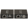 ตัวขยายสัญญาณวิดีโอและข้อมูลผ่านสายเครือข่าย UTP RJ45 ชุด KVM 4K UHD 70 เมตร HDR PoC แบบแอคทีฟ Delta Multimedia HDMI+USB-EX-70-4