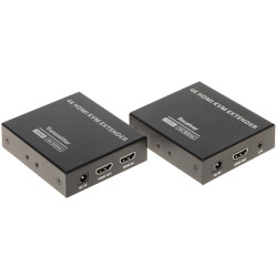 HDMI USB KVM 4K 60Hz forlenger over nettverkskabel 60m HDR10 Loop-out EDID ESD 4kV beskyttelse Delta Multimedia HDMI+USB-EX-70-4