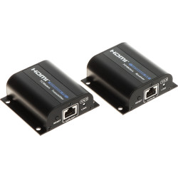 ตัวขยายสัญญาณ HDMI ระดับมืออาชีพผ่านสาย LAN RJ45 4K UHD 70 ม. HDR10 รีโมท IR EDID รองรับ LPCM Delta Multimedia HDMI-EX-6IR-V4