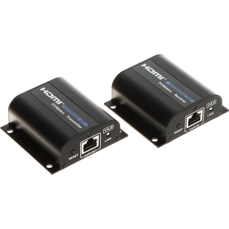 Επαγγελματικός HDMI Extender μέσω καλωδίου RJ45 4K UHD 70m HDR10 IR τηλεχειριστήριο EDID Υποστήριξη LPCM Delta Multimedia HDMI-E