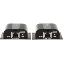 Extendeur HDMI professionnel sur câble RJ45 4K UHD 70m HDR10 Télécommande IR EDID Support LPCM Delta Multimedia HDMI-EX-6IR-V4