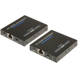 Professioneller HDMI Extender über Netzwerkkabel 4K UHD 60Hz 70m HDR10 HDCP 2.2 Set mit IR Fernbedienung Splitter Delta Multimed