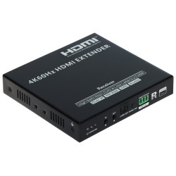 HDMI over IP Extender Receiver 4K 60Hz HDR RS-232 S/PDIF ARC 120m Range via RJ45 Ethernet Cable CEC Delta Multimedia HDMI-EX-IP-
