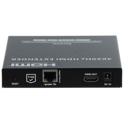HDMI over IP 4K 60Hz HDR RS-232 S/PDIF ARC 익스텐더 수신기 120m RJ45 케이블 지원 Delta Multimedia HDMI-EX-IP-4K-X1/RX