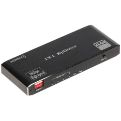 Ενεργός Διαχωριστής HDMI Splitter 1x4 4K UHD 60Hz HDR CEC EDID HDCP 2.2 Μεταλλικό Περίβλημα Ψηφιακό Σήμα Pawonik HDMI-SP-1/4-2.0