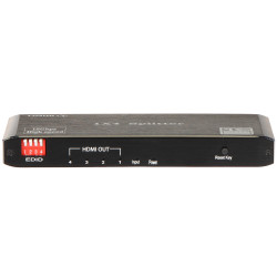 Ενεργός Διαχωριστής HDMI Splitter 1x4 4K UHD 60Hz HDR CEC EDID HDCP 2.2 Μεταλλικό Περίβλημα Ψηφιακό Σήμα Pawonik HDMI-SP-1/4-2.0