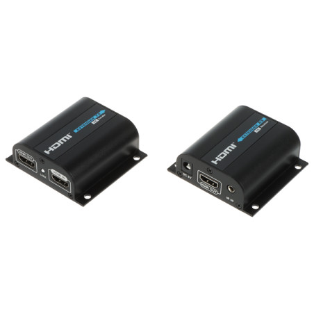 HDMI 4K UHD 70m Extender over RJ45 Twisted Pair with Splitter and IR Transmission Pilot HDMI Out Loop-out Delta Multimedia HDMI-