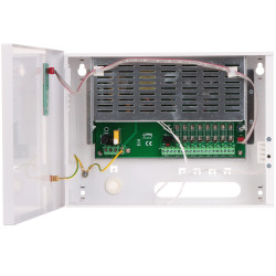 12V 7A kapcsolóüzemű tápegység 8 kimenettel fém fali házban biztosítékvédelemmel PULSAR HPSDC-12V8X1A
