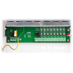 Hakkurivirtalähde 12V 7A 8 lähtöä metallikotelo seinäasennus sulakesuojauksella PULSAR HPSDC-12V8X1A