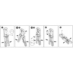 Pince à sertir professionnelle pour connecteurs RJ45 8P8C outil de réseau LAN Delta HT-L2182R