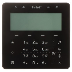 Sensoriskais LCD manipulatora panelis signalizācijas vadības panelim melns ar aizmugurgaismotu skārienekrānu RFID SATEL INT-KSG2
