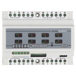 Expansor de 8 sortides de relé 16A per a centrals d'alarma Mòdul per a carril DIN Domòtica SATEL INT-ORS