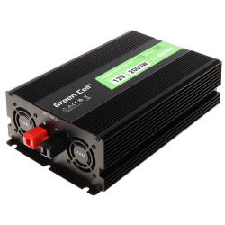 Įtampos keitiklis 12V 230V 2000W 4000W Gryna sinusoidė LCD USB QC3.0 Green Cell INV/12P2000/LCD-GC
