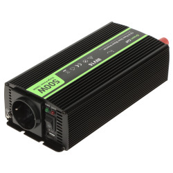 ממיר מתח DC/AC מודול העלאת מתח גל סינוס טהור USB QC 3.0 12V ל-230V 1000W 500W Green Cell INV16-GC