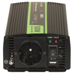 ממיר מתח DC/AC מודול העלאת מתח גל סינוס טהור USB QC 3.0 12V ל-230V 1000W 500W Green Cell INV16-GC