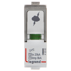 Cserélhető betét 1+2 típusú B+C 50kA túlfeszültség-levezetőhöz varisztoros védőmodul elosztószekrényhez LEGRAND LE-412302