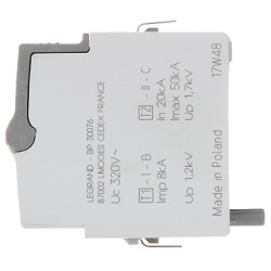 サージ保護デバイス用交換カートリッジ タイプ1+2 B+C 50kA 配電盤用バリスタ保護モジュール LEGRAND LE-412302