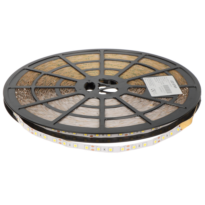 Світлодіодна стрічка 50м Нейтральна біла 4000K 12V 14.4W/m 60 LED/m Рулон IP20 Внутрішня Delta Lighting LED60A-12V/14.4W-NW/50M