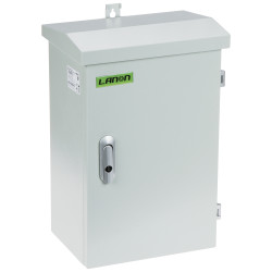 Caixa Teletechnical Hermètica IP65 Carril DIN Interruptor B16 Carcassa Metàl·lica Industrial de Muntatge amb Pany LANON LN-BOX-D