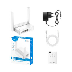 Router 4G LTE N300 nano-SIM WiFi 2.4GHz 300Mbps VPN WAN Failover Θύρες RJ45 Modem Cat.4 CUDY LT300