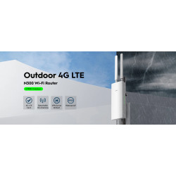 Външна точка за достъп 4G LTE Wi-Fi рутер 300Mb/s PoE IP65 VPN Nano SIM слот CUDY LT400 OUTDOOR