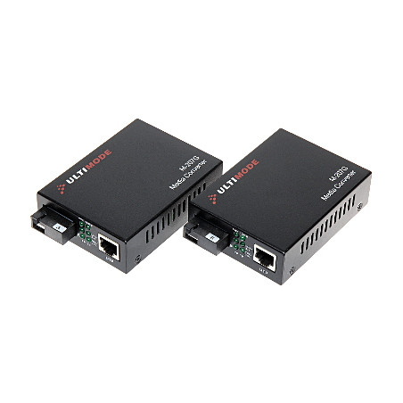 千兆以太网光纤媒体转换器 TX+RX 套装 WDM 20km 传输距离 SC 接口单模 ULTIMODE M-207G