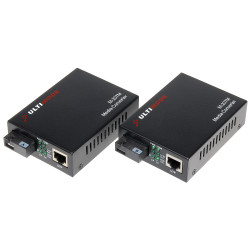 单模光纤媒体转换器 TX RX 套装 20km SC WDM 10/100Mb/s 以太网转换器 RJ45 ULTIMODE M-207M