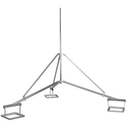 三臂压载桅杆底座，适用于直径达60mm的天线桅杆，屋顶独立式，结构稳定 DELTA MB-3/PLUS