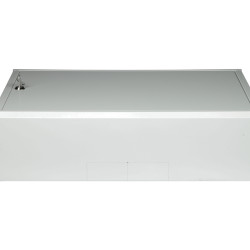 Indvendigt metaloverflademonteret kabinet med monteringsplade og lås 520x400x140mm Hvid RAL9003 boks STALFLEX MB-TPR5-MPS-W