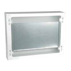 Metallgehäuse Aufputz Innen mit Montageplatte und Schloss 520x400x140mm Weiß RAL9003 Kasten STALFLEX MB-TPR5-MPS-W