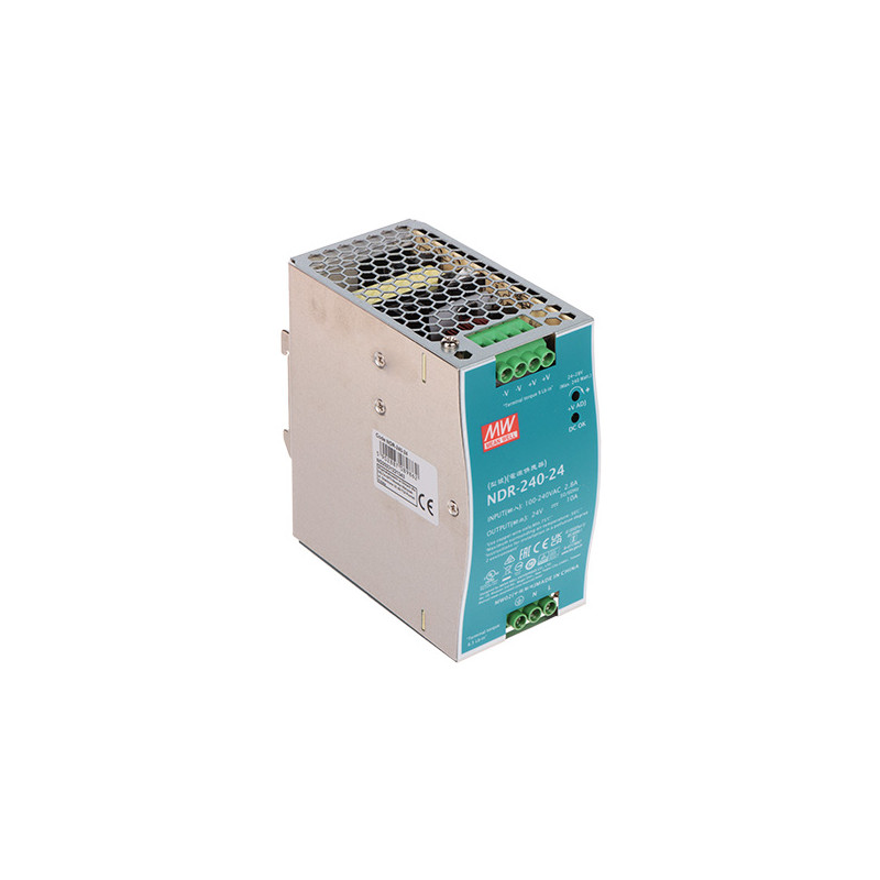 Font d'alimentació commutada professional per a carril DIN 24V 10A 240W estabilitzada per a armaris de control i automatització 