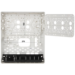 Professional surface-mounted enclosure for Grade 3 alarm systems with space for 18Ah battery white ABS robust SATEL OPU-3-P