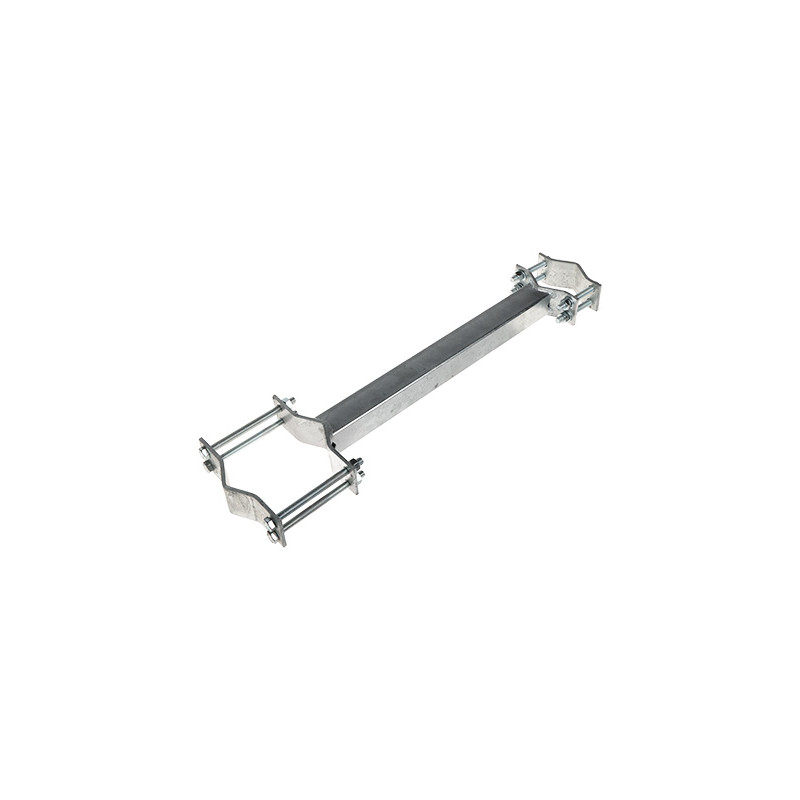 Steel spacer clamp for pipe masts 500mm parallel pipe mounting hot-dip galvanized DELTA OR-50R90-150